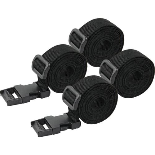 4pcs Buckle Binding Webbing Outdoor Lashing Strap Nylon Webbing Buckle Buckle Strap For Camping Tent 2.5x100cm