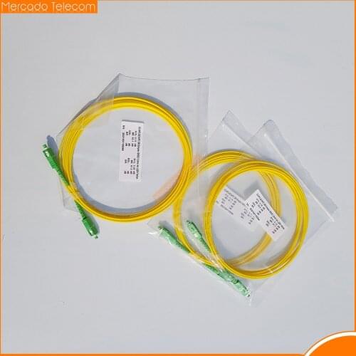 50pcs 1/2/3/5/10M SC APC-SC APC SM Simplex SX 3.0mm 9/125um SC/APC Fiber Optic Patch Cord Jumper Cable
