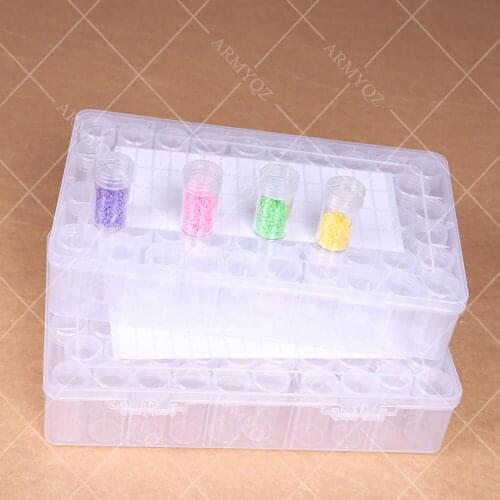 60/64Grid 5d Diamond Painting Accessories Storage Box Diamond Painting Drill Plastic Storage Box Container Case Organizer Holder