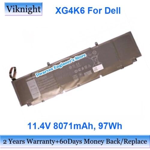 11.4V 8071mAh XG4K6 Laptop Batery For Dell 01RR3 F8CPG Notebook Batteries 97Wh