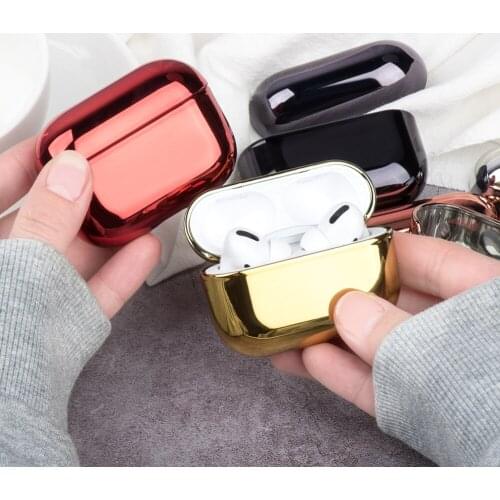 For Airpods Pro Cover Luxury Case for Airpods Pro Original Electroplate Earphone Protective Case for Wireless Bluetooth Headset