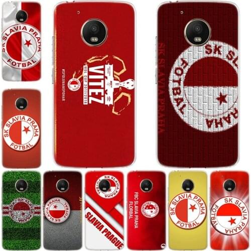 Sk Slavia Praha Czech Republic Phone Case For Motorola Moto G9 G7 G8 Power E6 E5 G6 G5 G5S EU Plus Play One Action Cover
