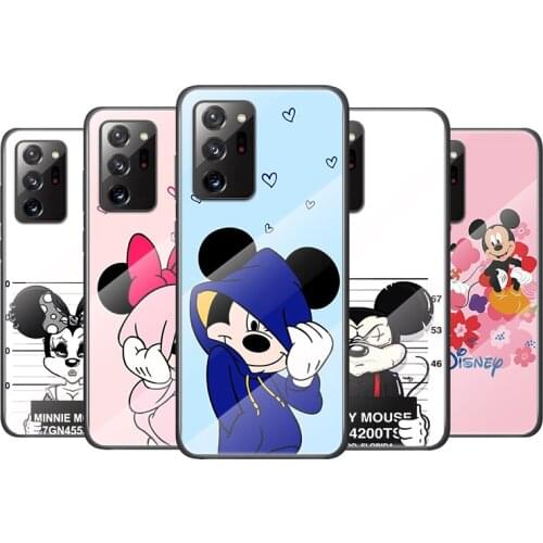 Tempered Glass Cover Mickey mouse love For Samsung Galaxy M51 M31 M21 A70 A50 A40 A30 A20 A10 Phone Case Capa