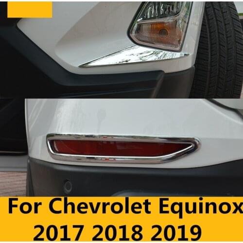 For Chevrolet Equinox 2017 2018-19 Car Rear Fog Light Cover Trim Strip ABS Chrome Frame Lamps Strips Decoration Auto Accessories