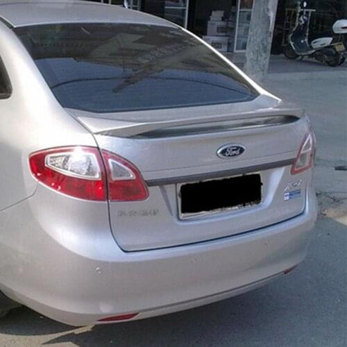For Ford Fiesta Sedan 4doors 2009-2016 Car ABS Plasrtic Unpainted Primer Color Tail Wing Rear Boot Lip Trunk Rear Roof Spoiler