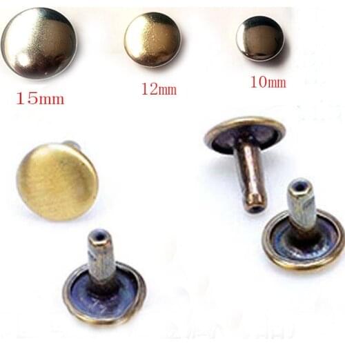 Double Cap Rivets Round Rivet Fasteners for Leather Craft Decorations - High Quality Plating