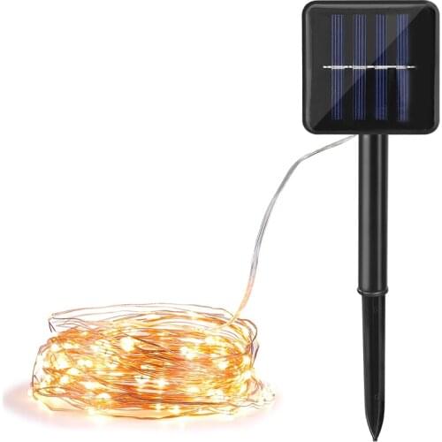 8 modes LED Outdoor Solar Lamp String Lights 10M 20M 30M Fairy Holiday Christmas Party Garland Solar Garden IP65 Waterproof lamp