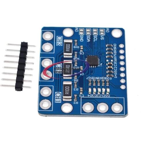 I2C SMBUS INA3221 Triple-Channel Shunt Current Power Supply Voltage Monitor Sensor Board Module Replace INA219 With Pins