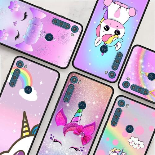 Unicorn cute Phone Case For Motorola Moto G8 G9 G10 G30Power Lite E6 E6S G6 G4 Play G5 One Fusion TPU Silicone Cover