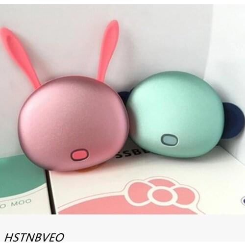 Mini PowerBank Heater Hand Warmer Heating Pad USB Rechargeable Handy Warmer Heater Pocket Cartoon Electric Heater Warm With Lamp