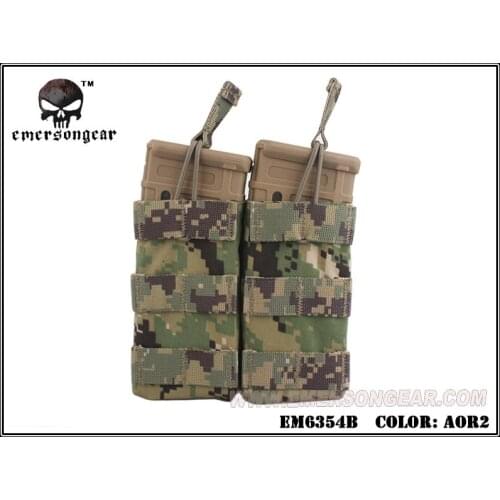 Emerson Modular Open Top Double MAG Pouch For:5.56 Combat Molle Magazine Pouch EM6354 AOR2
