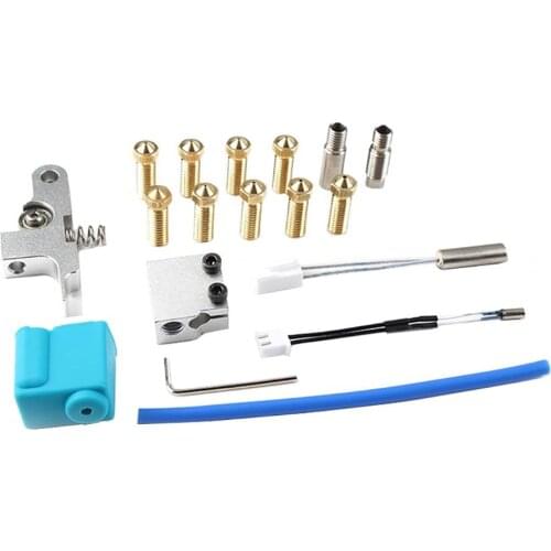 3D Printer Parts For Artillery Sidewinder X1 Genius Nozzle Silicone Sleeve Thermal Resistor Heating Pipe Metal Heated Block Kit