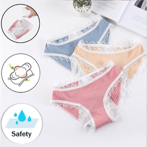 Leak Proof Menstrual Panties Sexy Lace Period Panties Women Underwear Menstrual Pants Waterproof Women Period Underwear