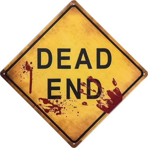 Engineer Grade yard Warning Sign, Legend "DEAD END", 10" Width x 10" Height, Black on Yellow