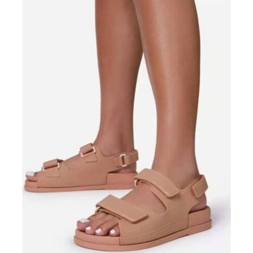 2021 Summer Platform Sandals Women Soft Comfortable Roman Slippers for Women Beach Candy Color Slide Outdoor Flat Sandals Female