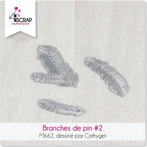 CH 2020 New Arrival Branches de pin Stitched Metal Cutting Die DIY Scrapbooking Craft Embossing Making Stencil Template