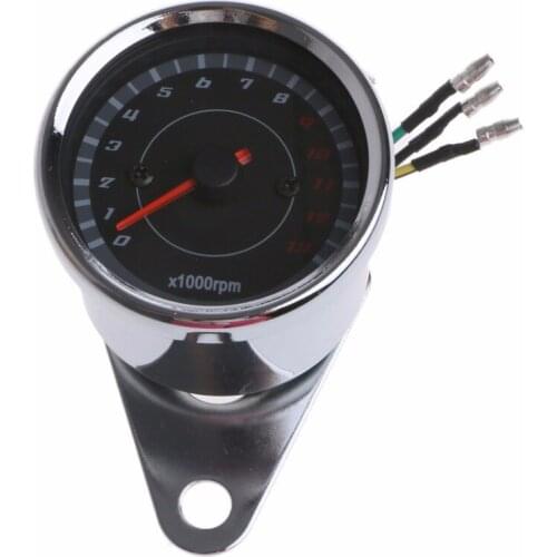 1Pc Universal LED Motorcycle Tachometer DC 12V Meter 13K RPM For Honda Yamaha Suzuki