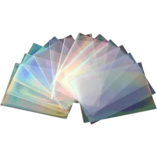 2021 New Broken Glass Gemstone Flashing Card Ultra Super Card Protector Film Holographic Idol Photo Card Sleeves