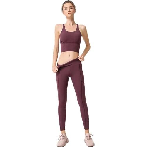 Two piece set women tracksuit seamless yoga sets fitness clothing gym wear workout clothes Ultra stretch leggings high waist