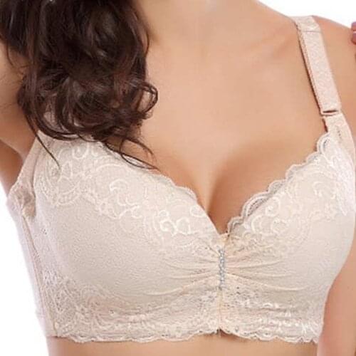 Women Thin Plus Size Bra Cup C D E Lace Bras Female Lingerie Deep V Sexy Bras Big Size Bra Adjustable Large Size Brassiere