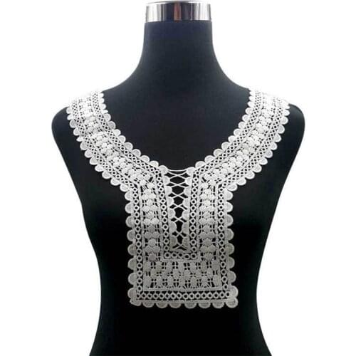 1 Pcs Hollow Lace Fabric Embroidery Tulle Neckline Flower Lace Collar Sewing Accessories Supplies Trim Bridal Wedding Dress Hot