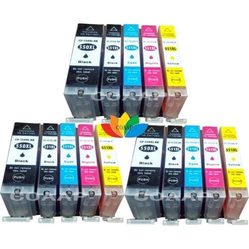 15 Compatible Canon cartridges PGI 550 CLI551 MX725 MX925 MG5450 MG5550 MG6350 IP7250