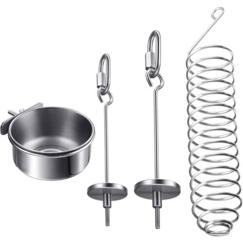 4 Pcs Bird Food Holder Treat Skewer Stainless Steel Parrot Hanging Fruit Feeder