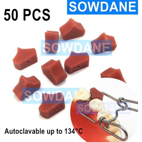 50 pcs Dental Orthodontic Add-On Autoclavable Silicon Rubber Elastic Wedge Wedges Dental Materials