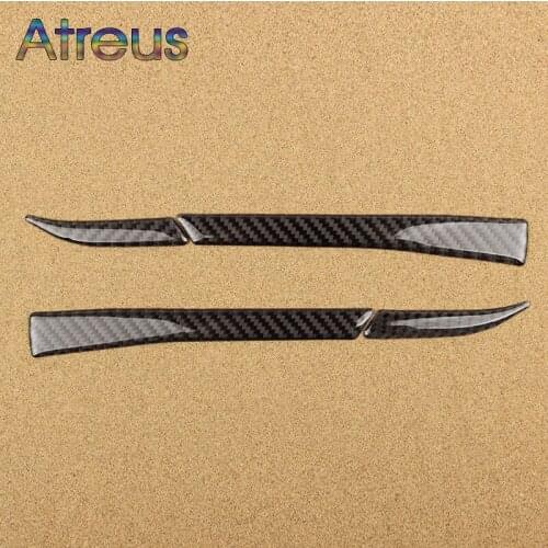 Atreus 4pcs Car Rearview Mirror Carbon Firber Sticker For ford-mustang-2015 Ford Mustang 2016 2017 Accessories GT 500 GT 350