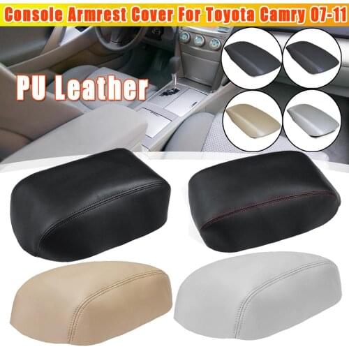 Car Leather Armrest Center Console Lid Cover Fits for Toyota Camry 2007 2008 2009 2010 2011