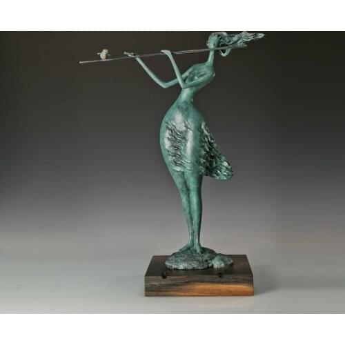 Western Modern Art Bronze Sculpture Abstract Girl Statue Home Furnishing ornaments