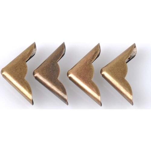 Wholesale 40pcs Bronze metal Book Scrapbooking Album Menu Folder Corner Protectors Corner For Photo Album DIY 22x22x5mm cp1739