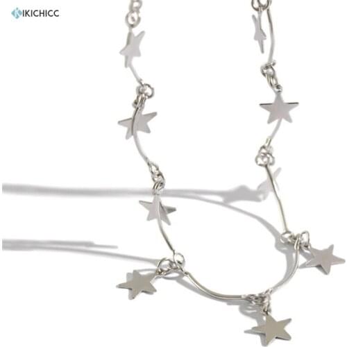 Kikichicc 925 Sterling Silver Star Choker Chain Necklace Choker Women New Arrivals Fashion Pendant Charm 2020 Rock Punk Jewelry