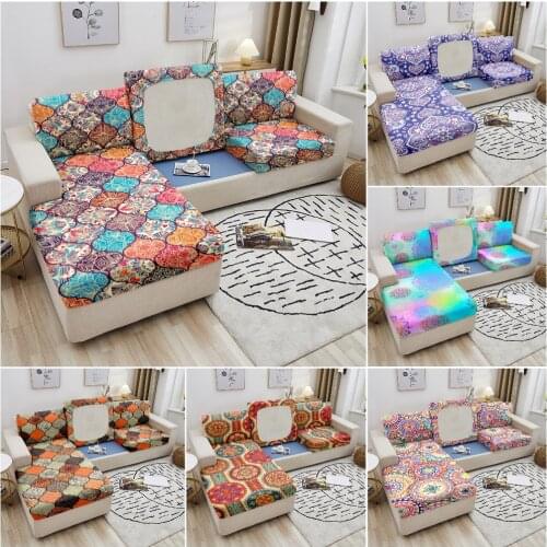 Mandala Sofa Seat Cover Elastic Sofa Covers for Living Room Couch Seat Cushion Cover Corner Sofa Cover Sofa chaise cover lounge