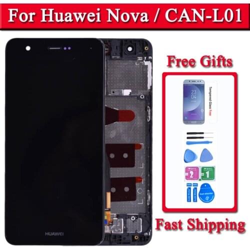 For Huawei Nova LCD Display Digitizer touch Screen for Huawei Nova lcd CAN-L01 CAN-L03 CAN-L11 L12 L13 with frame