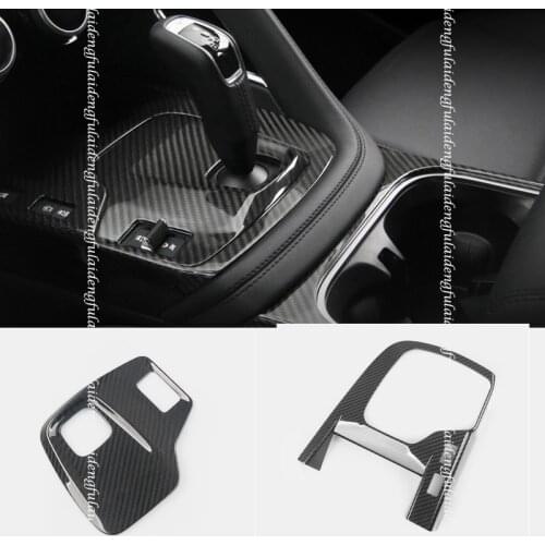 For Jaguar E-PACE 2018-2020 Interior Real Carbon Fiber Gear Shift Box Panel Molding Cover Trim Car Accessories