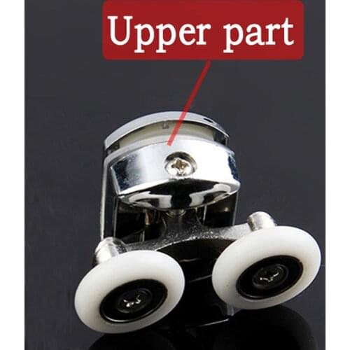 Zinc alloy double shower door upper part runner/pulleys/rollers/wheels diameter 23mm/25mm/27mm 4pcs/lot