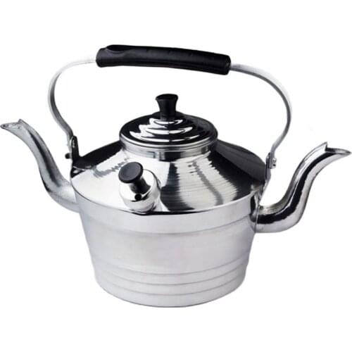 Double Spout Aluminum Camping Teapot Bakelite Heat Proof Handle Picnic Camping Outdoor Quality Double Bowl Teapot