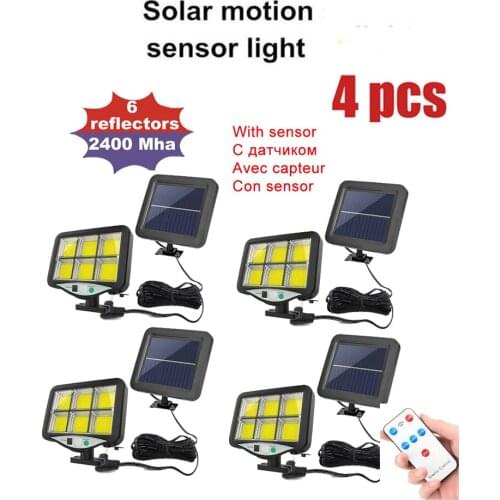 4pcs seperable Solar Torch Light Garden Lamp 120 LED IP65 Waterproof Outdoor Landscape Decoration Garden Lawn Light motion senso