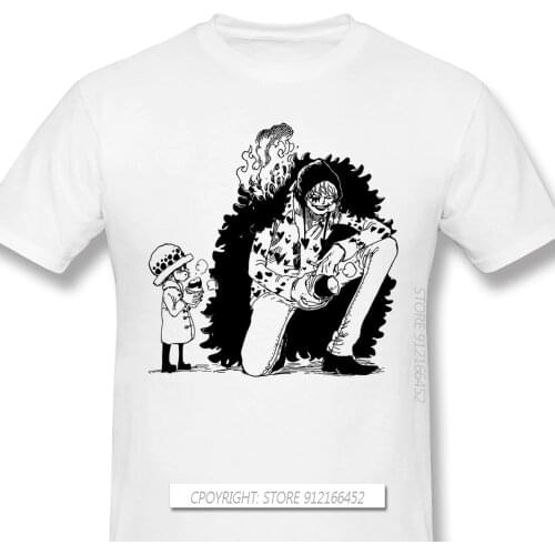 Men Clothes One Piece Novelty Crew Neck Mans T-Shirts Law & Corazon Fashion Short Sleeve Streetwear Printing T Shirt