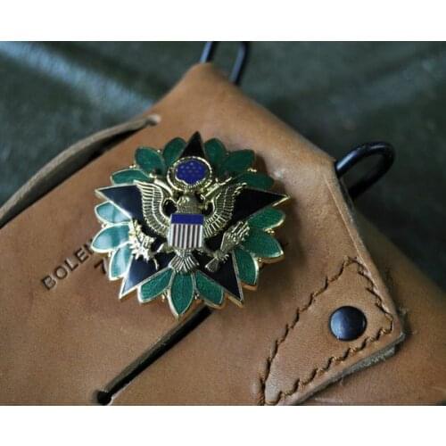 US ARMY DOD GENERAL STAFF OFFICER RANK INSIGNIA MEDAL BADGE PIN GREEN