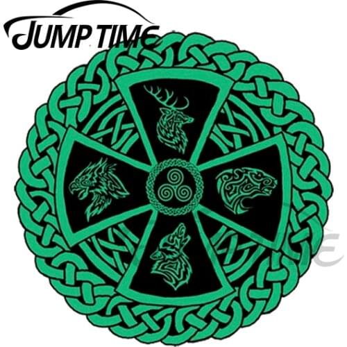 JumpTime 13 x 13cm For Celtic Nature Car Stickers Graffiti DIY Motocycle Personality Laptop Race Car Decoration Window Decal