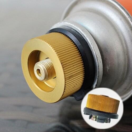 Camping Equipment Outdoor Gas Stove Head Gas Cartridge Head Conversion Adapter Input Screw Valve Camping Stove Accessories