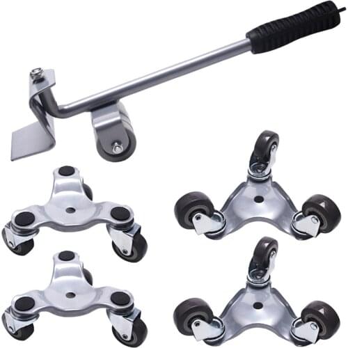 Furniture Transport Lifter Tool Set Furniture Mover Wheel Bar Roller Device Heavy Stuffs Moving Hand Tool Bearing Weight 400kg
