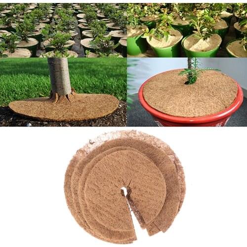 Coconut Mulch Cover Mulch Disc Plant Cover Coir Mat For Gardening Mulch Disks Frost Protect Cold Protect Winter Mulching Plants