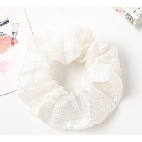 Scrunchies Hair Rings Reflective Color Laser Hair Ties Rope Summer Women Ponytail Hair Accessories Girls Hairbands Gifts