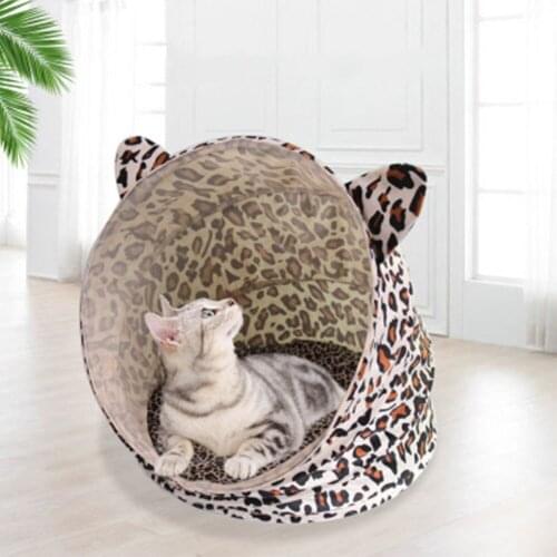 Foldable Pet Dog Tent Bed House Cat Kennel Sleeping Mat Pad Nest Puppy Kitten Creative Cave Collapsible Fabric Sofa Cushion
