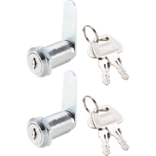 Uxcell Cam Locks 30mm Cylinder Length Fits Max 7/8-inch Thick Panel Keyed Alike 2Pcs
