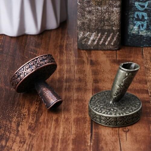 Vintage Metal Round Insertion Pen Holder for Feather Quill Dip Pens School Office Supplies Stationery Student Gift P82A