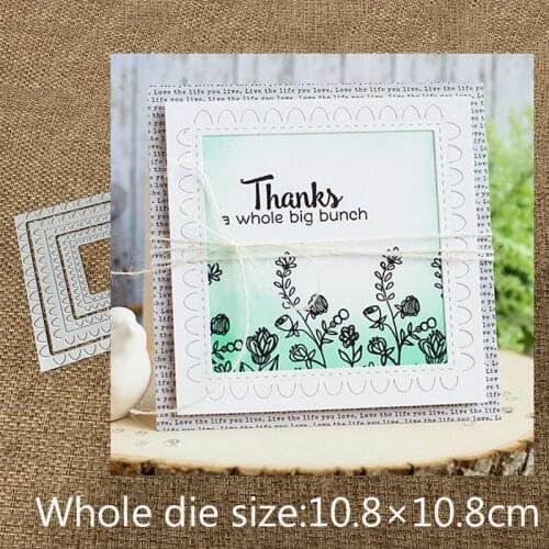 XLDesign Craft Metal Cutting Dies cut die flower petal Square frame Scrapbooking Paper Card Craft Album DIY Embossing Die Cuts